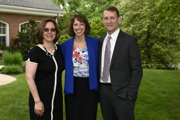 Dr. Inga Musselman ’82, President Janet Morgan Riggs ’77, and Dr. John Hohneker ’81.